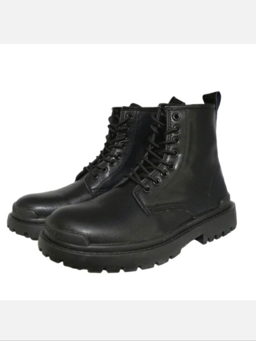 Alcubieree Black Platform Lace-up Combat Boots Women's Size 10.5